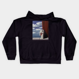 Rene Magritte Head and Bloods Kids Hoodie